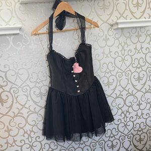 Sugar Thrillz Black Tulle Mini Dress